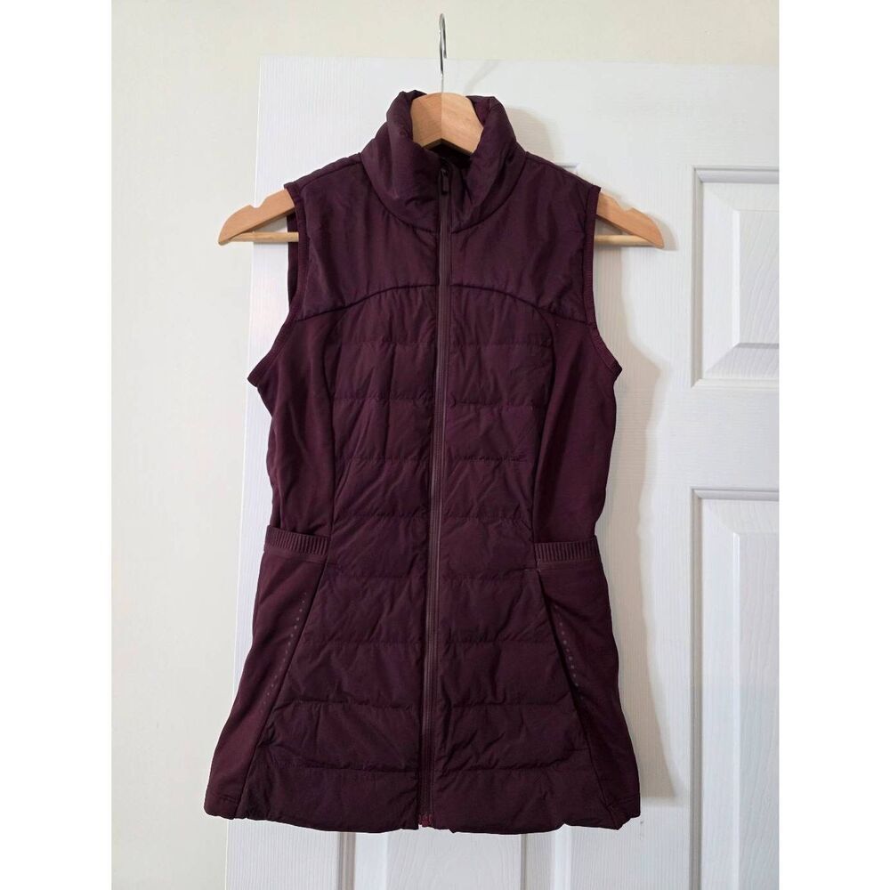 Lululemon Down For It All Vest Size 2-LW4BY8S Wine
